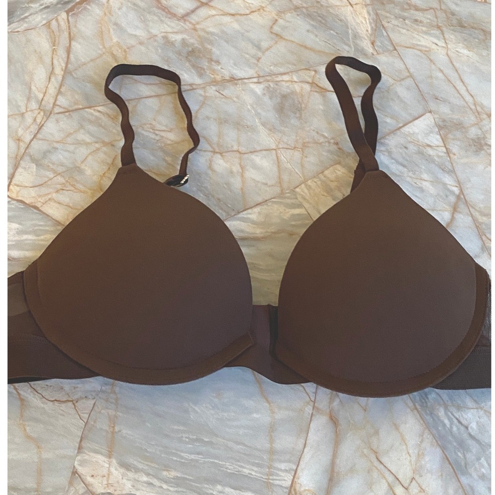 Pepper Classic All You Underwire Bra Brown 34A Gold Hardware Small Chest